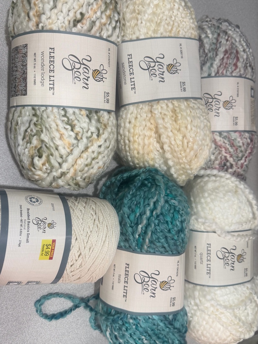 Yarn Bee Multicolor & Cream Yarn Pack Bundle